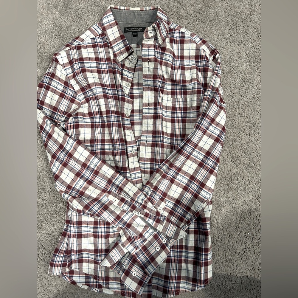 Banana Republic Lux Flannel Slim Fit Men’s Large